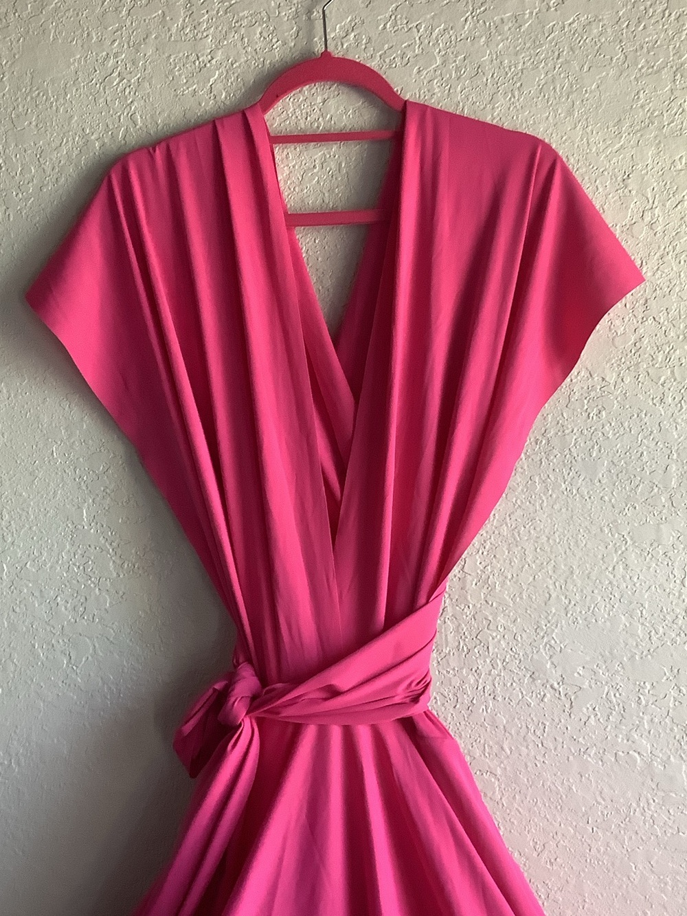 Blackmilk Bold Fuchsia Pink Maxi Wrap Dress - Picture 2 of 10